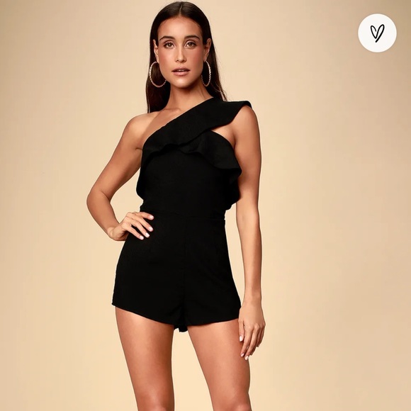 NWT Lulu’s black one shoulder romper size small - Picture 1 of 5